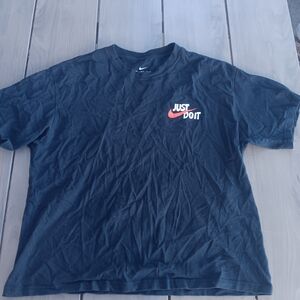 Nike Black Tee with Red Swoosh